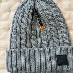Rainforest Gray Cable Knit Beanie